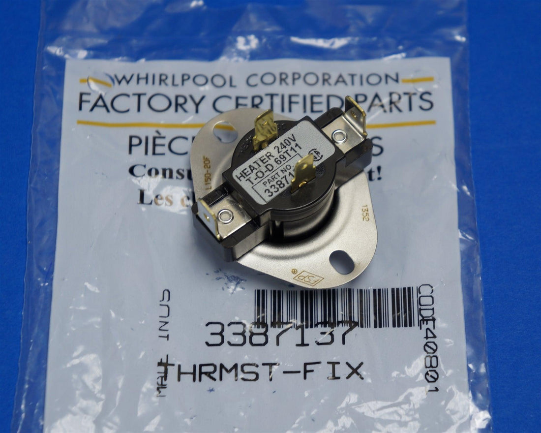 Whirlpool WP3387137 Dryer Thermostat