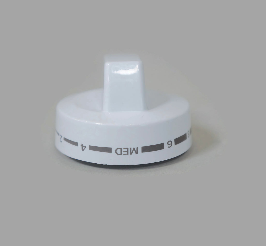 Amana WPW10614597 Range Knob White Bottom