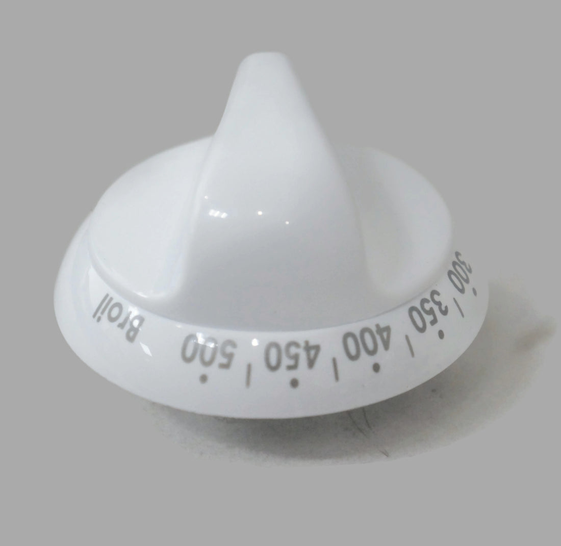 GE WB03K10244 Oven Thermostat Knob White Opposite Indicator