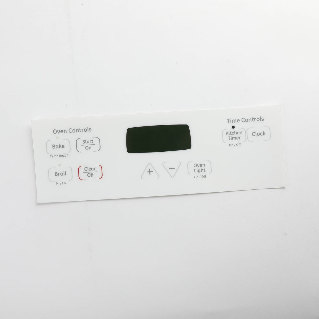 GE WB27K10256 Oven Control Overlay White