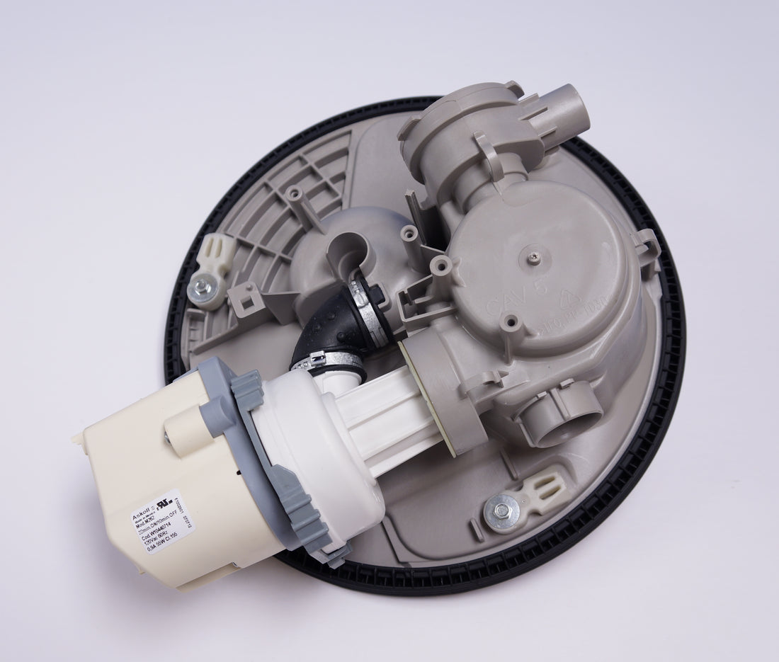WPW10605059 Whirlpool Dishwasher Pump and Motor Assembly Bottom View