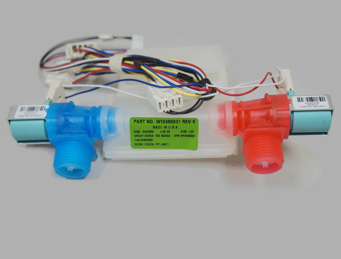 Whirlpool WPW10486031 Washer Water Inlet Valve Label