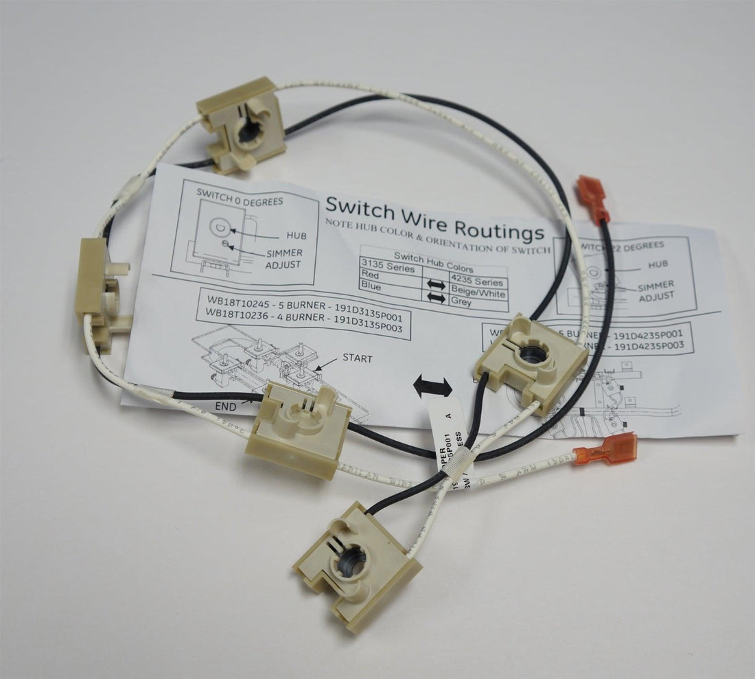 GE WB18T10338 Spark Switch and Harness
