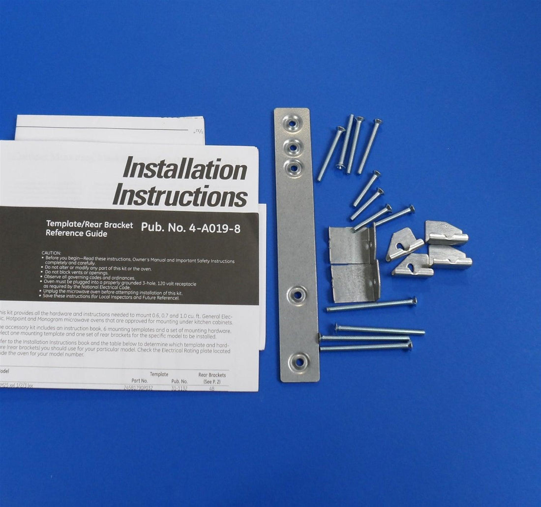 GE Undercounter Microwave Install Kit JXA019K WX4-A019