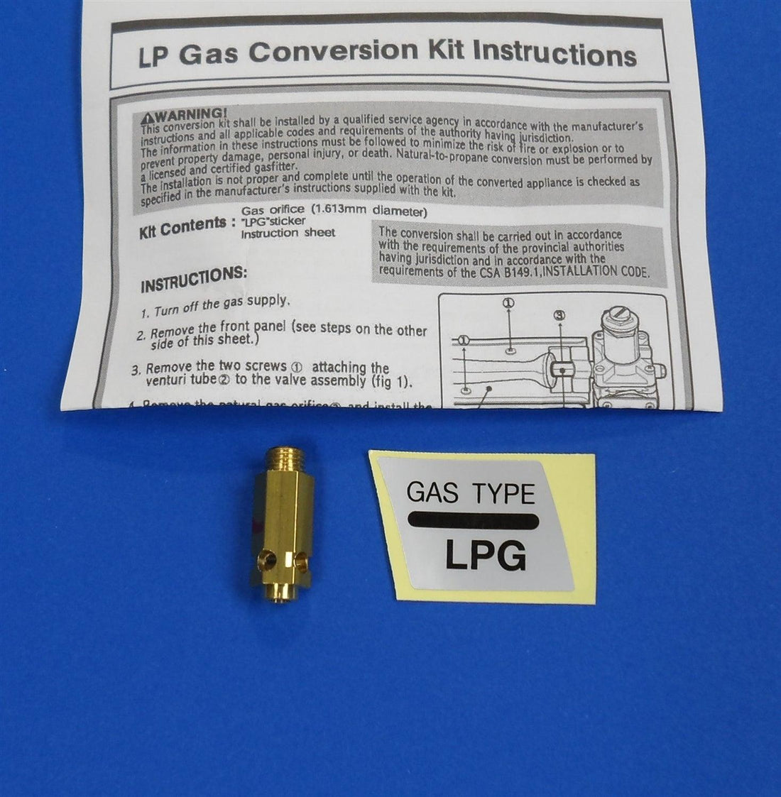 LG 4948EL4002B Dryer LP Conversion Kit