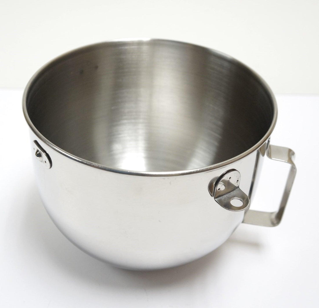 KitchenAid KN25NSF Brushed Stainless Steel 5 Qt. NSF Mixing Bowl with  Handle for Stand Mixers