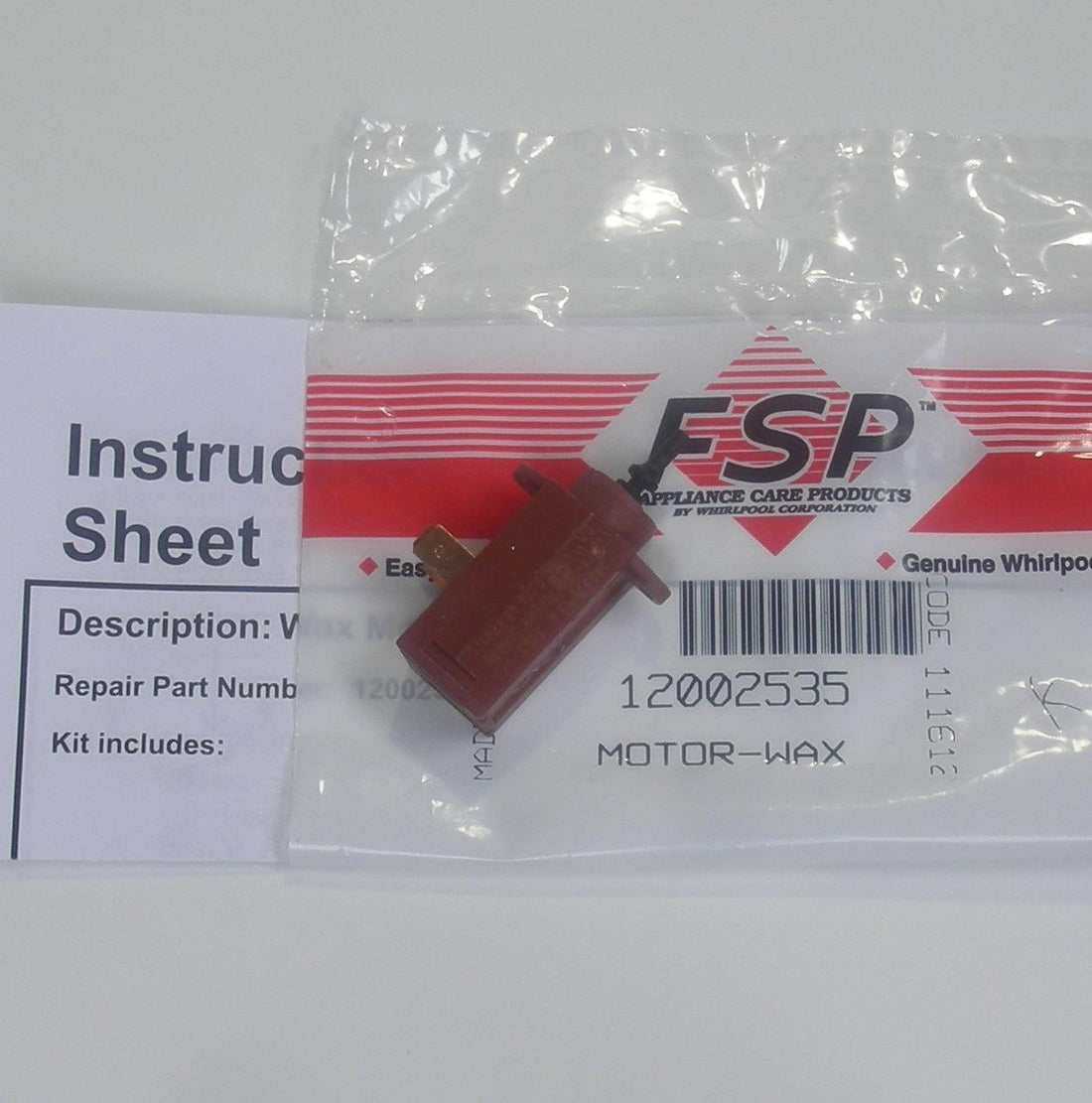 Maytag Washer Wax Motor 12002535