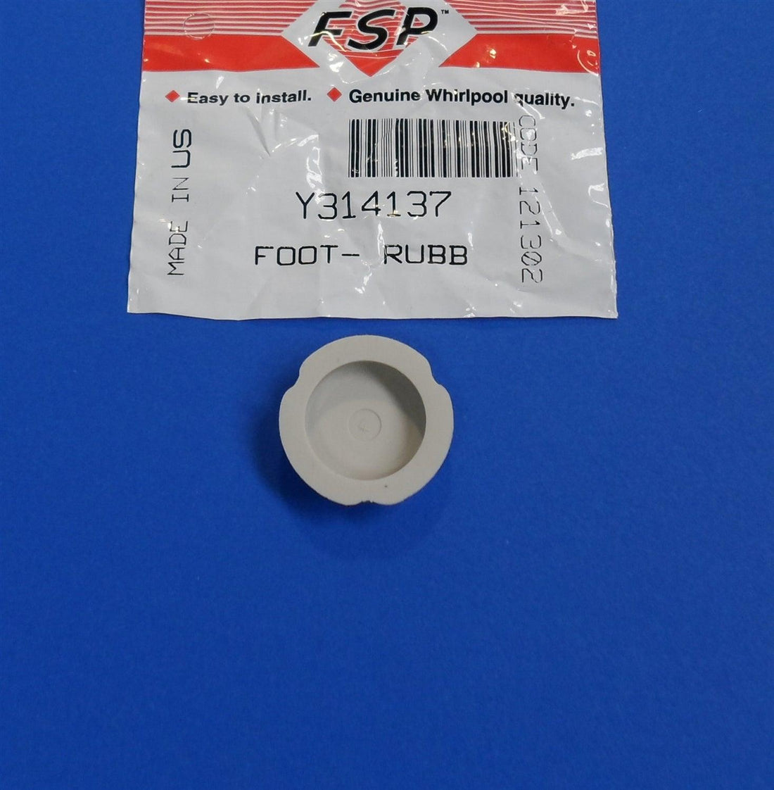 Whirlpool Maytag Washer Dryer Rubber Foot WPY314137