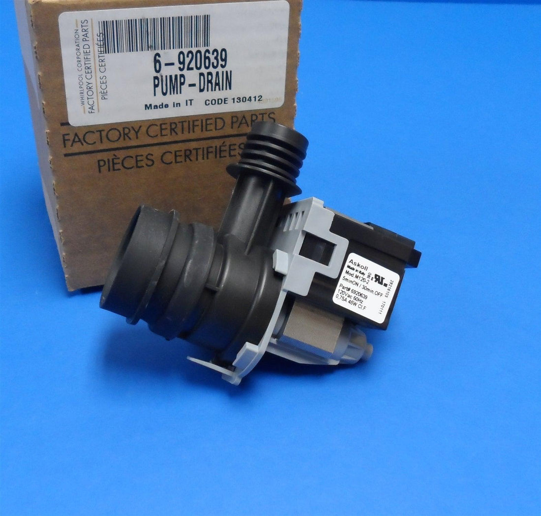 Whirlpool WP6-920639 Dishwasher Drain Pump